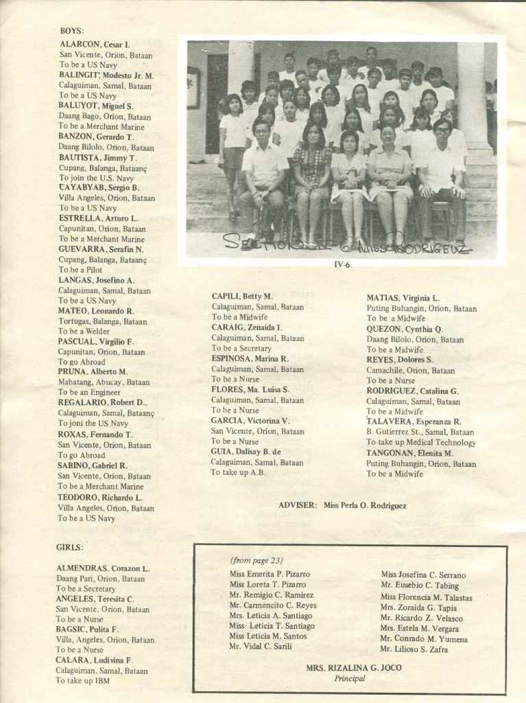 Section 6 List
